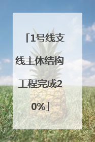 1号线支线主体结构工程完成20%