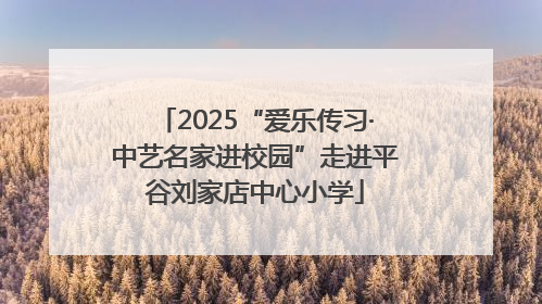 2025“爱乐传习·中艺名家进校园”走进平谷刘家店中心小学