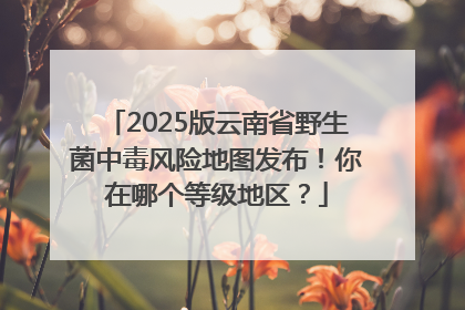 2025版云南省野生菌中毒风险地图发布！你在哪个等级地区？