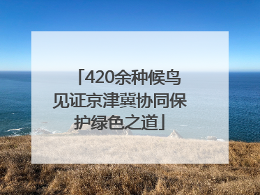 420余种候鸟见证京津冀协同保护绿色之道