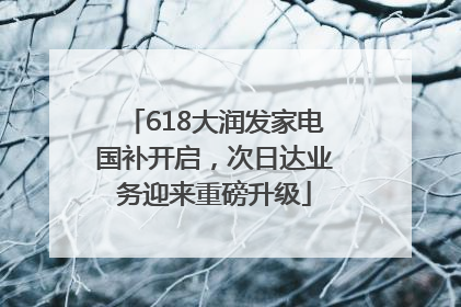 618大润发家电国补开启，次日达业务迎来重磅升级