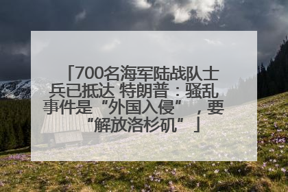 700名海军陆战队士兵已抵达 特朗普：骚乱事件是“外国入侵”，要“解放洛杉矶”